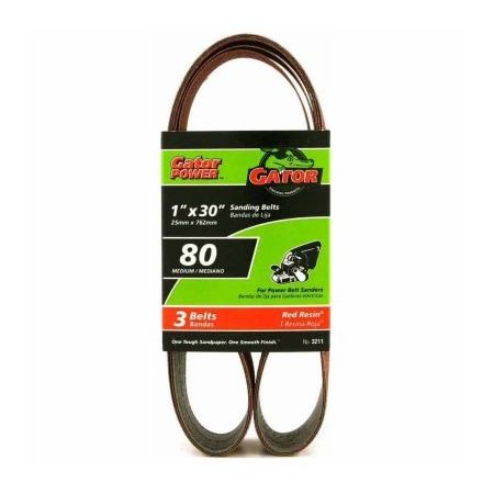 Gator Finishing 3PK 1x30 80GSand Belt 3211